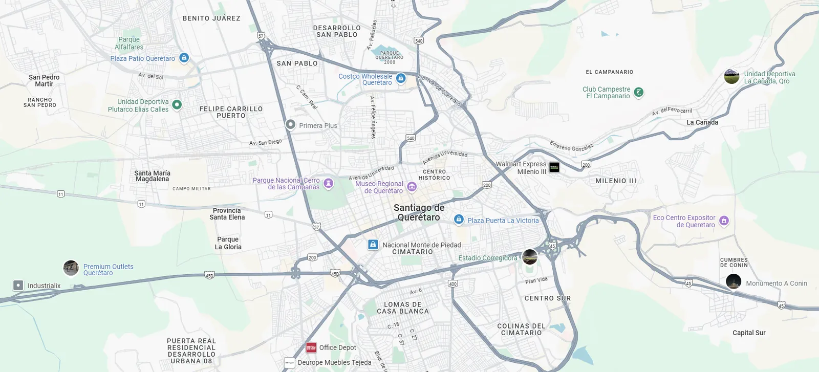 Mapa de Querétaro